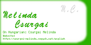 melinda csurgai business card